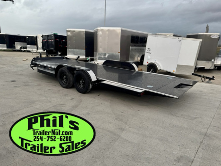 New Iron Bull 83X20 TILT TRAILER OPEN CAR HAULER STEEL DECK Equipment Trailer TILT TRAILER 5200LB AXLES