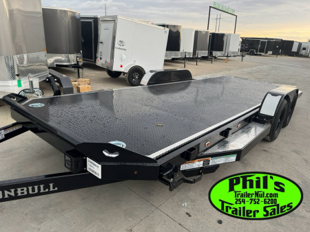 New Iron Bull 83X20 TILT TRAILER OPEN CAR HAULER STEEL DECK Equipment Trailer TILT TRAILER 5200LB AXLES