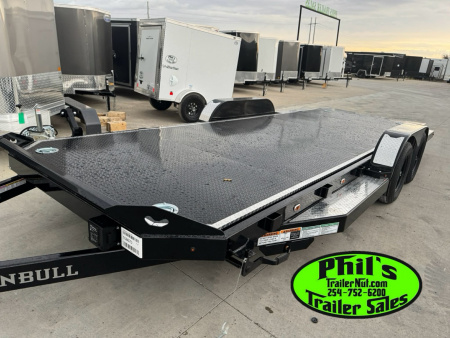 New Iron Bull 83X20 TILT TRAILER OPEN CAR HAULER STEEL DECK Equipment Trailer TILT TRAILER 5200LB AXLES