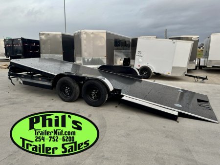 New Iron Bull 83X20 TILT TRAILER OPEN CAR HAULER STEEL DECK Equipment Trailer TILT TRAILER 5200LB AXLES