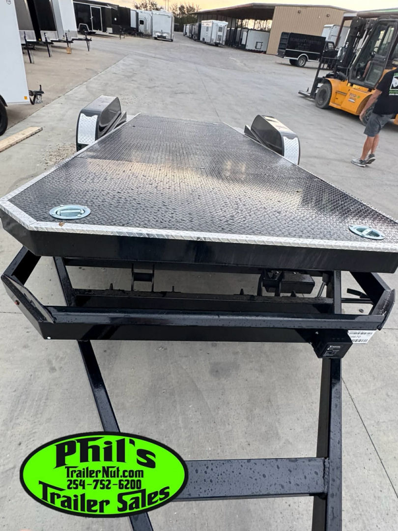 New Iron Bull 83X22 TILT TRAILER OPEN CAR HAULER STEEL DECK Equipment Trailer 5200 LB AXLES