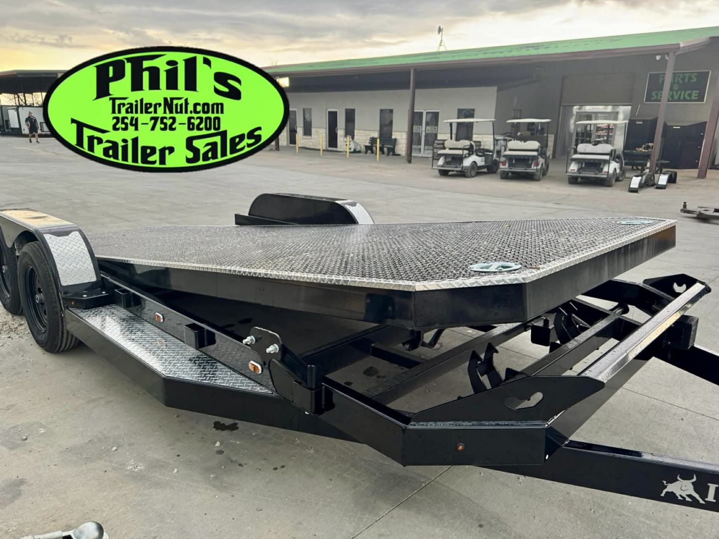 New Iron Bull 83X22 TILT TRAILER OPEN CAR HAULER STEEL DECK Equipment Trailer 5200 LB AXLES