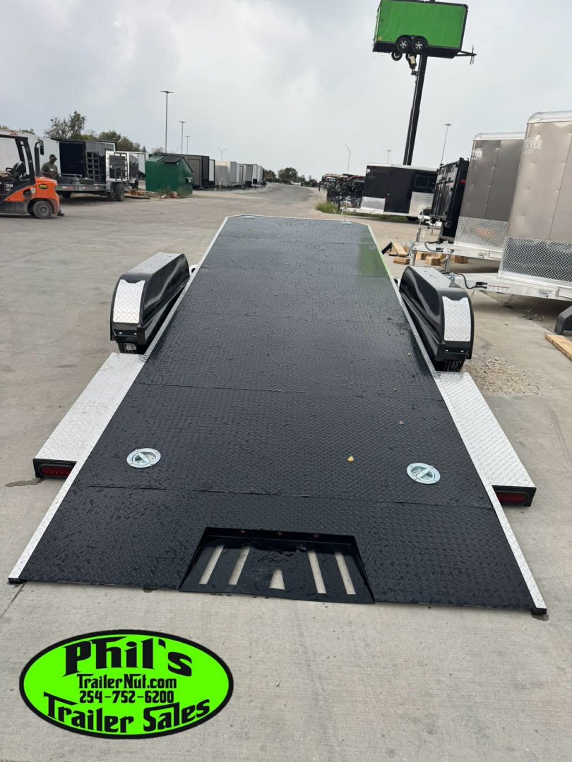 New Iron Bull 83X22 TILT TRAILER OPEN CAR HAULER STEEL DECK Equipment Trailer 5200 LB AXLES