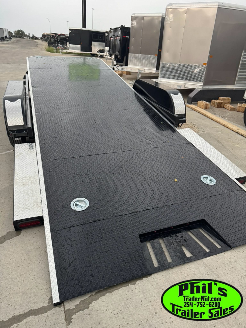New Iron Bull 83X22 TILT TRAILER OPEN CAR HAULER STEEL DECK Equipment Trailer 5200 LB AXLES