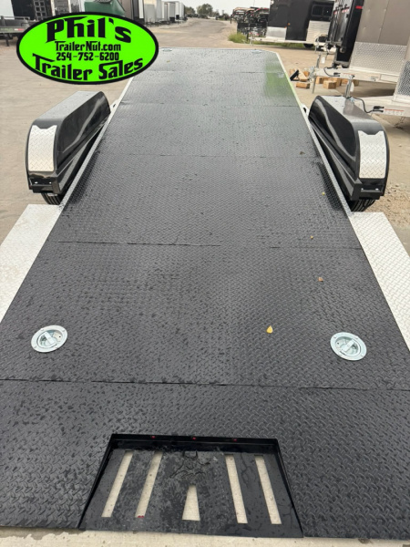 New Iron Bull 83X22 TILT TRAILER OPEN CAR HAULER STEEL DECK Equipment Trailer 5200 LB AXLES