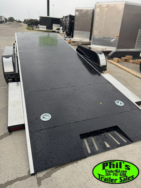 New Iron Bull 83X22 TILT TRAILER OPEN CAR HAULER STEEL DECK Equipment Trailer 5200 LB AXLES