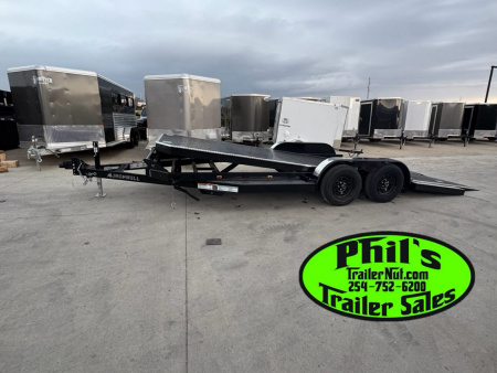 New Iron Bull 83X22 TILT TRAILER OPEN CAR HAULER STEEL DECK Equipment Trailer 5200 LB AXLES