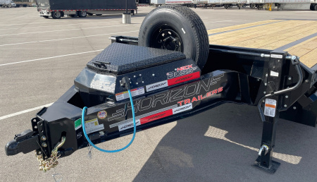 New Horizon 22' FFT Full Power Tilt Flatbed Trailer: 17K GVWR, Spare, Wireless Remote, SPARE