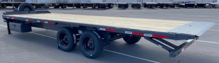 New Horizon 26' FFT Full Power Tilt Flatbed Trailer: 21K GVWR, Spare, Wireless Remote, SPARE