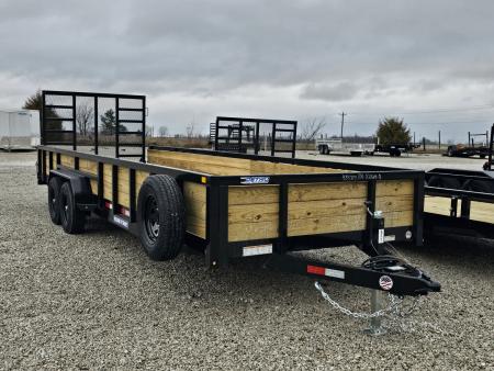 New 2026 Sure-Trac 7 x 24 10K Tube Top Three Board Utility Trailer