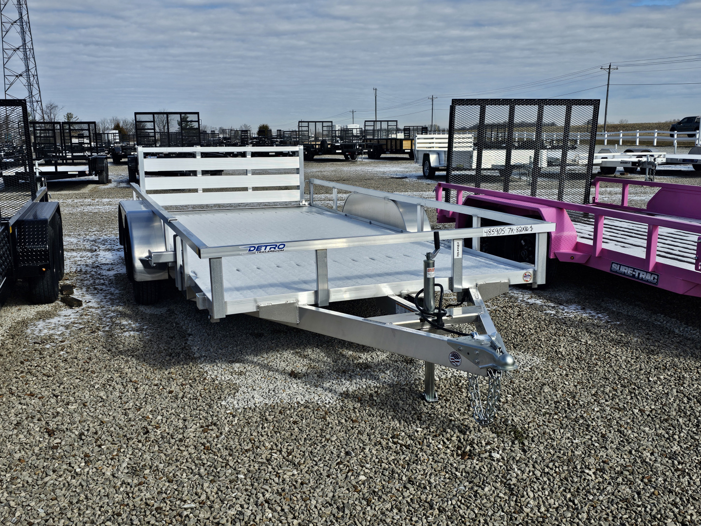 New 2026 Sure-Trac 7x16 7K Aluminum Tube Top Utility Trailer