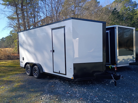 New 2026 Cargo Express 7.5X16 24011 WHITE/BLK Cargo / Enclosed Trailer