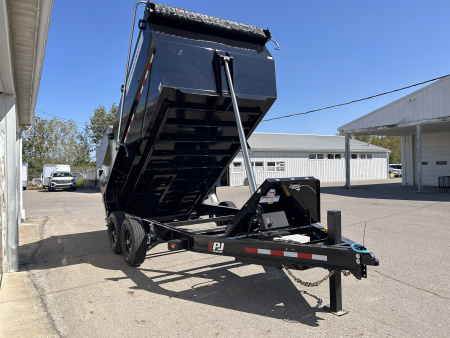 New 2026 PJ Trailers 7 X 14 FT LOW PRO TELESCOPIC HIGH SIDE DUMP TRAILER 15K GVWR