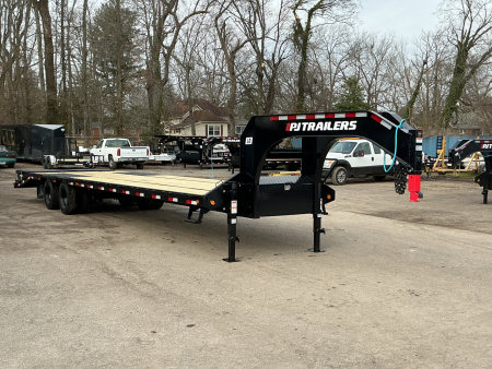 New 2026 PJ Trailers 102  x 35' Low-Pro Flatdeck With Duals (LD) 25.9K w. Monster Ramps Flatbed Trailer