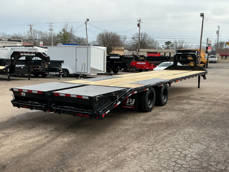 New 2026 PJ Trailers 102" x 35' Low-Pro Flatdeck With Duals (LD) 25.9K w. Monster Ramps Flatbed Trailer