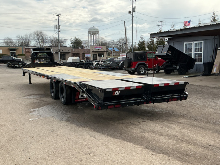 New 2026 PJ Trailers 102" x 35' Low-Pro Flatdeck With Duals (LD) 25.9K w. Monster Ramps Flatbed Trailer