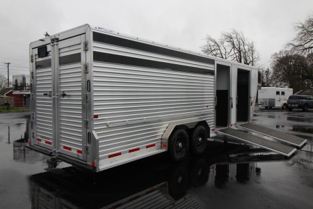 New 2026 Frontier 24' Stock Combo - 18' stock area w/ side ramp- 6' Tack room W/ Ramp & More!