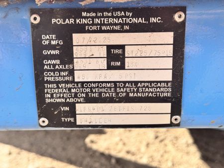 New 2026 Polar King 6-16 Refrigerated Reefer Trailer