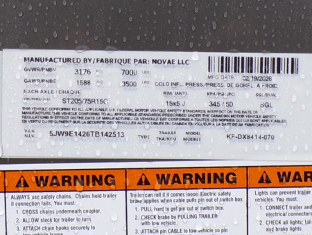 New 2026 Formula Traverse 7 x 14 Double Door Cargo / Enclosed Trailer