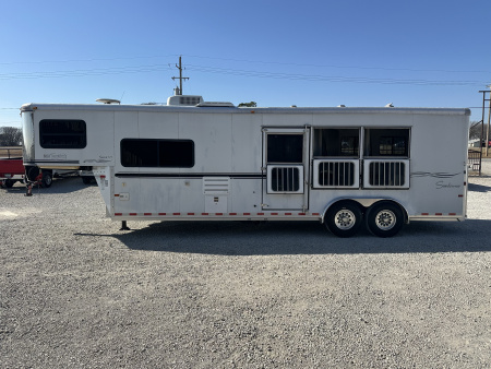 Used 2007 Sundowner 3 Horse Living Quarters Gooseneck Horse Trailer