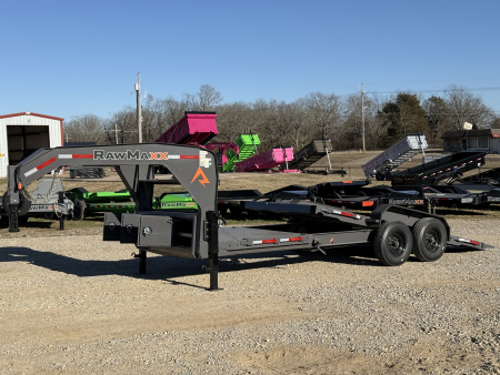 New 2026 RawMaxx G7X 83X22 Flatbed Trailer / 8  I-BEAM FRAME / CHAIN RACK / WINCH PLATE / TORSION SUSPENSION / 14 PLY TIRES / 14K GVWR