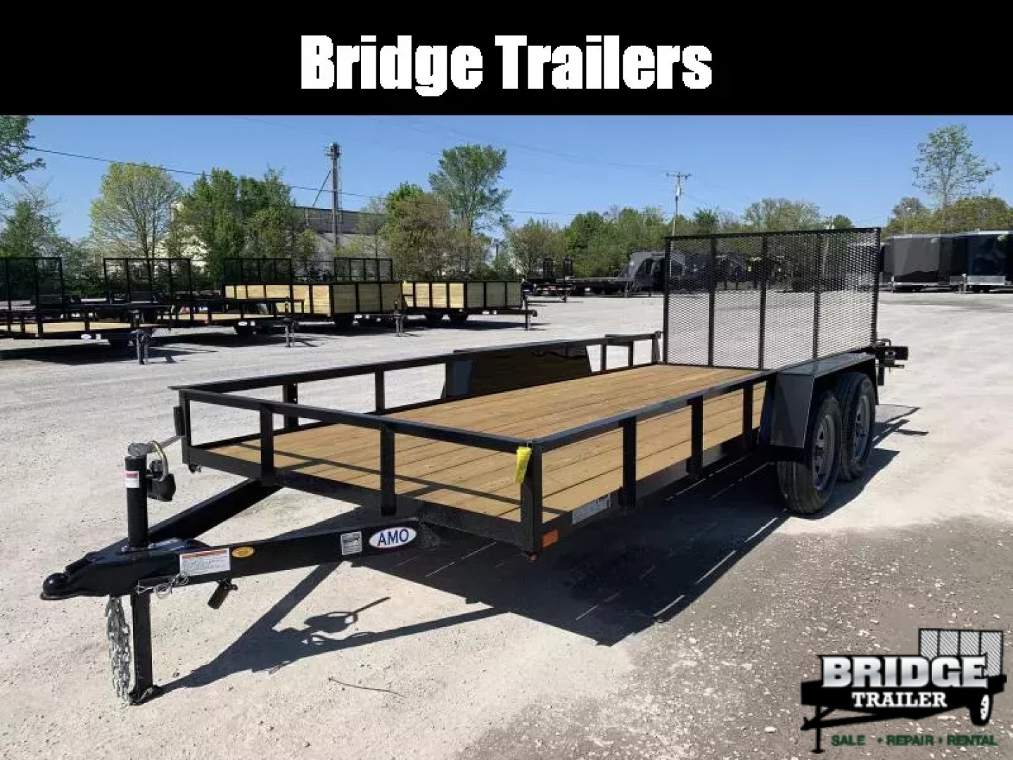 New 2026 AMO AL16TB (76" X 16') 7K Landscape Utility Trailer