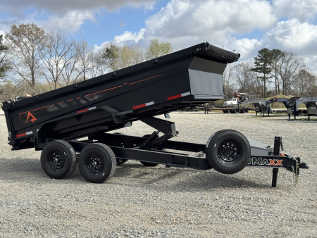 New 2026 RawMaxx GDX Knight 83X14 Dump Trailer / 8  I-BEAM FRAME / HIGH SIDES / 9 GAUGE FLOOR / TARP KIT / 14 PLY TIRES / 14K GVWR