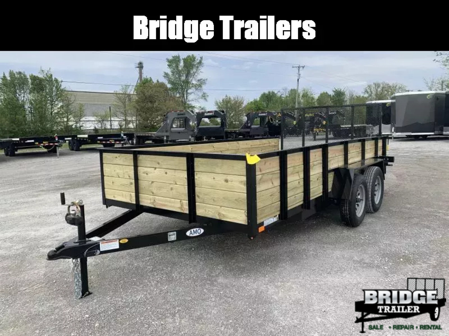 New 2026 AMO A9614TBXGWN (82" x 14') 7K Tandem Highside Utility Trailer