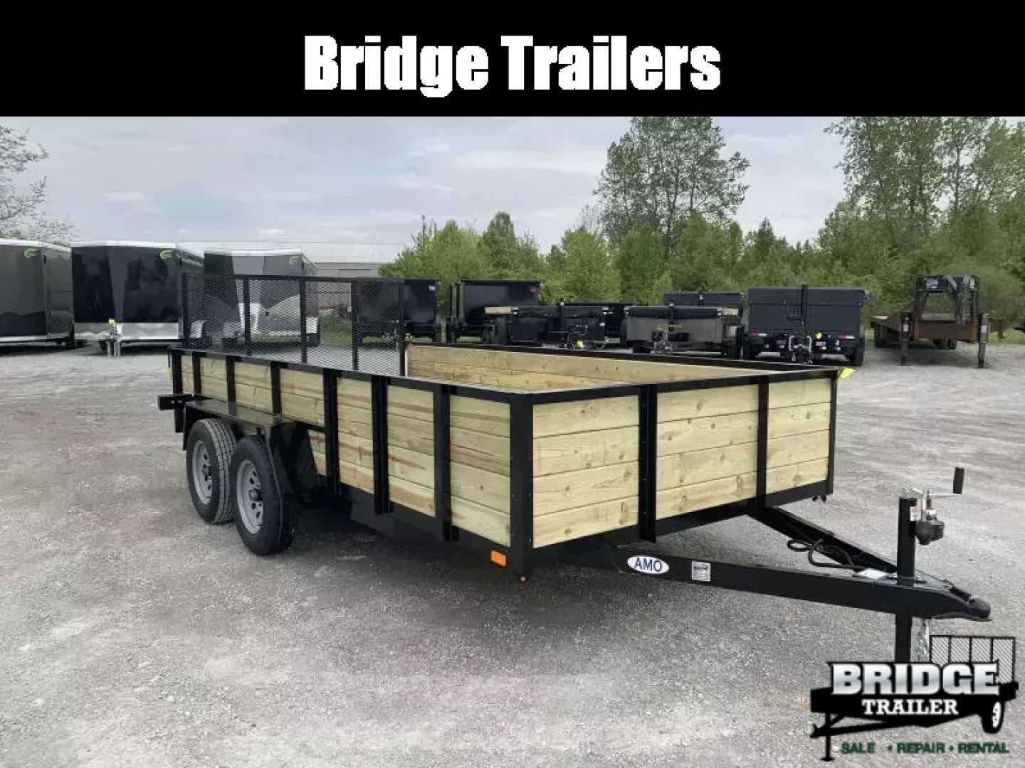 New 2026 AMO A9614TBXGWN (82" x 14') 7K Tandem Highside Utility Trailer
