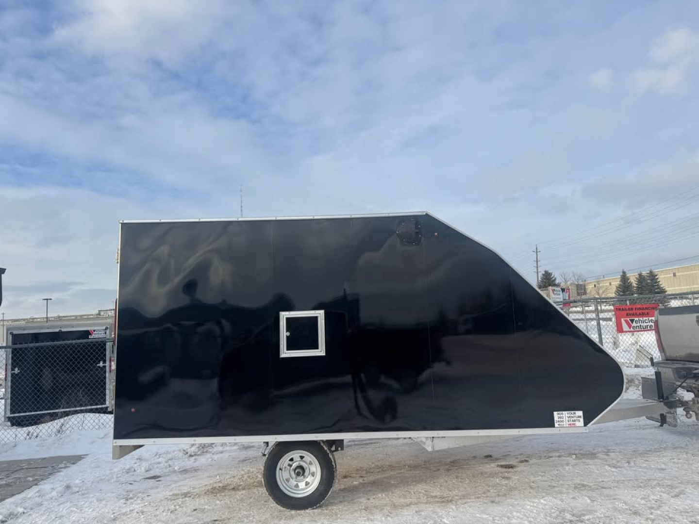 New 2026 101inches x 12ft Hybrid Snowmobile Enclosed Trailer