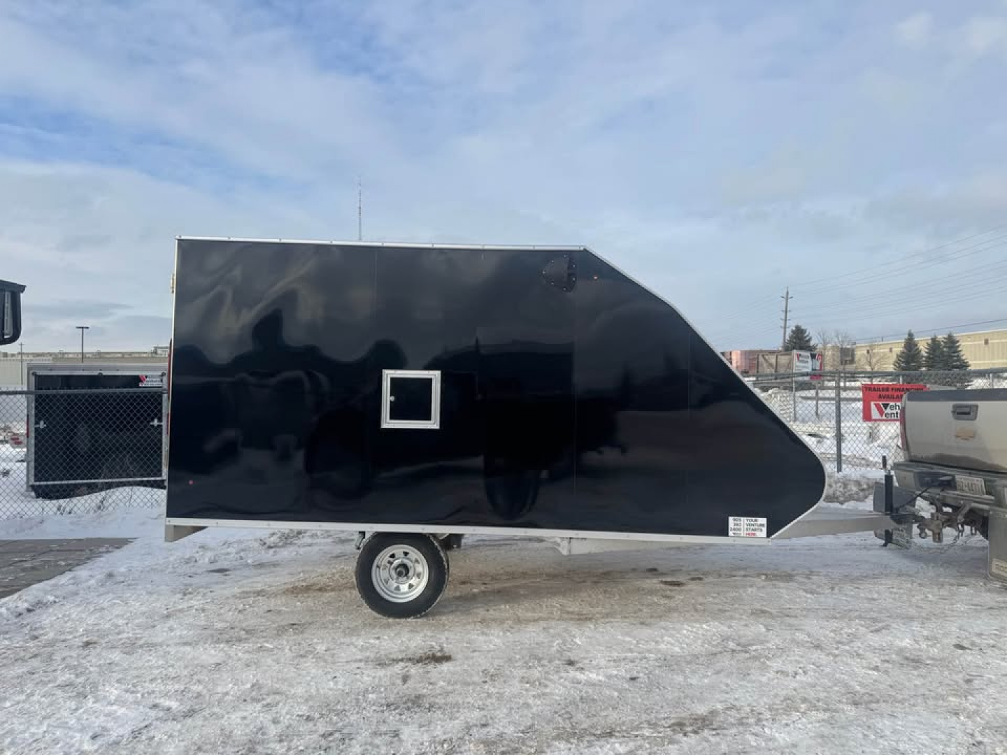 New 2026 101inches x 12ft Hybrid Snowmobile Enclosed Trailer