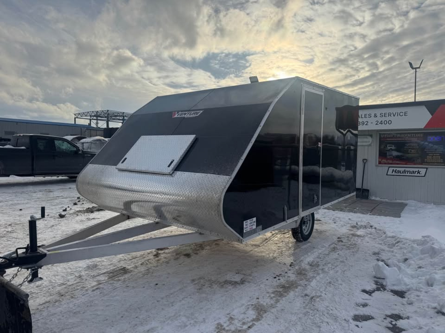 New 2026 101inches x 12ft Hybrid Snowmobile Enclosed Trailer