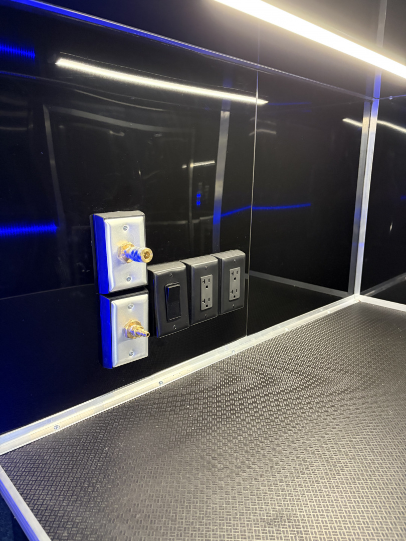 New 2026 Haulmark 34 Bathroom Race Trailer, Air Prep PKG, Awning, Polycor, Insulated, Window, 54" ALX Slide Out Step, A/C + Heat