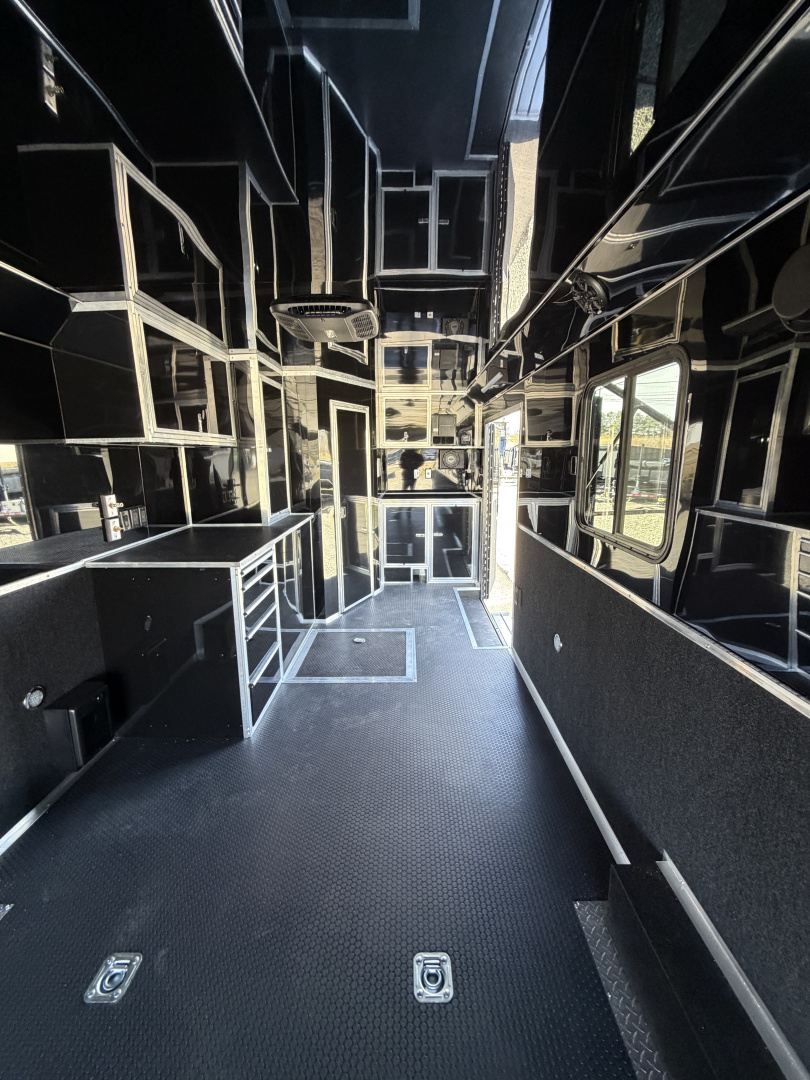 New 2026 Haulmark 34 Bathroom Race Trailer, Air Prep PKG, Awning, Polycor, Insulated, Window, 54" ALX Slide Out Step, A/C + Heat