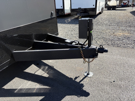 New 2026 Haulmark 34 Bathroom Race Trailer, Air Prep PKG, Awning, Polycor, Insulated, Window, 54" ALX Slide Out Step, A/C + Heat