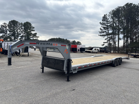 New 2026 RawMaxx LDX 102X44 Flatbed Trailer / CHAIN RACK / 14 PLY TIRES / 21K GVWR