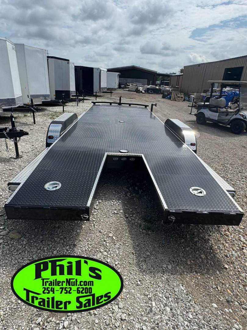 New 102 Ironworks 24' CHALLENGER EQUIPMENT HAULER 5200 LB AXLES SPLIT TAIL Equipment Trailer OPEN CAR HAULER