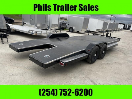 New 102 Ironworks 24' CHALLENGER EQUIPMENT HAULER 5200 LB AXLES SPLIT TAIL Equipment Trailer OPEN CAR HAULER