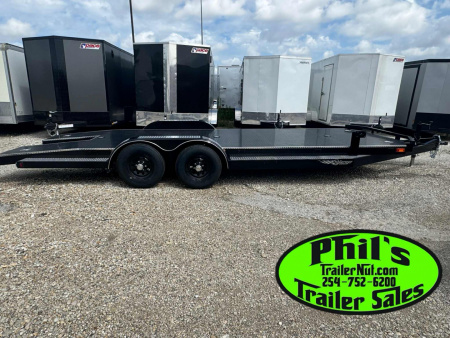 New 102 Ironworks 24' CHALLENGER EQUIPMENT HAULER 5200 LB AXLES SPLIT TAIL Equipment Trailer OPEN CAR HAULER