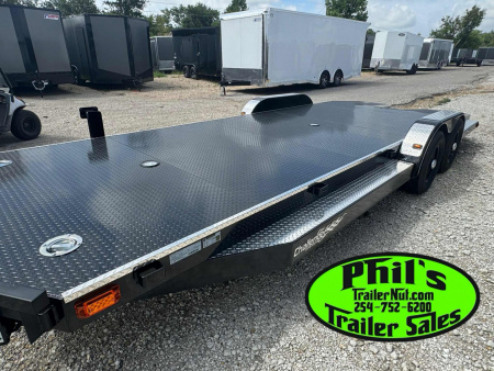 New 102 Ironworks 24' CHALLENGER EQUIPMENT HAULER 5200 LB AXLES SPLIT TAIL Equipment Trailer OPEN CAR HAULER