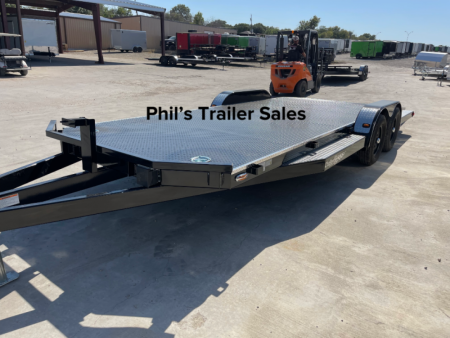 New 102 Ironworks 24' CHALLENGER EQUIPMENT HAULER 5200 LB AXLES SPLIT TAIL Equipment Trailer OPEN CAR HAULER