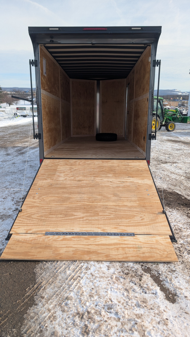 New 2026 Homesteader 7x16 Intrepid "OVERLAND" V-Nose Cargo Trailer w/ Ramp Door (84" INSIDE)