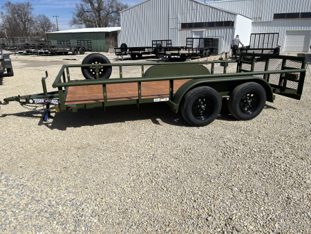 New 2026 Texas Bragg Trailers 77 x14' Dovetail Utility Trailer