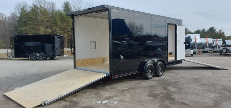 New 7.5 X 18 + 5 'VNOSE SNOWMOBILE ENCLOSED ALL ALUMINUM POLY COMPOSITE EXTERIOR LIGHTNING