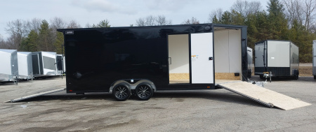 New 7.5 X 18 + 5 'VNOSE SNOWMOBILE ENCLOSED ALL ALUMINUM POLY COMPOSITE EXTERIOR LIGHTNING