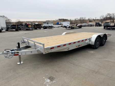 New 2026 H&H Aluminum 82"x18'+2' 10k Car Hauler Trailer