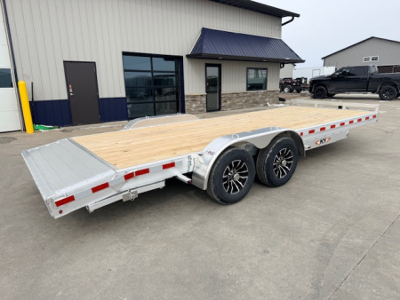 New 2026 H&H Aluminum 82"x18'+2' 10k Car Hauler Trailer