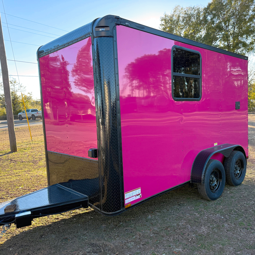 New 6X12TA Pink Dog Grooming Trailer