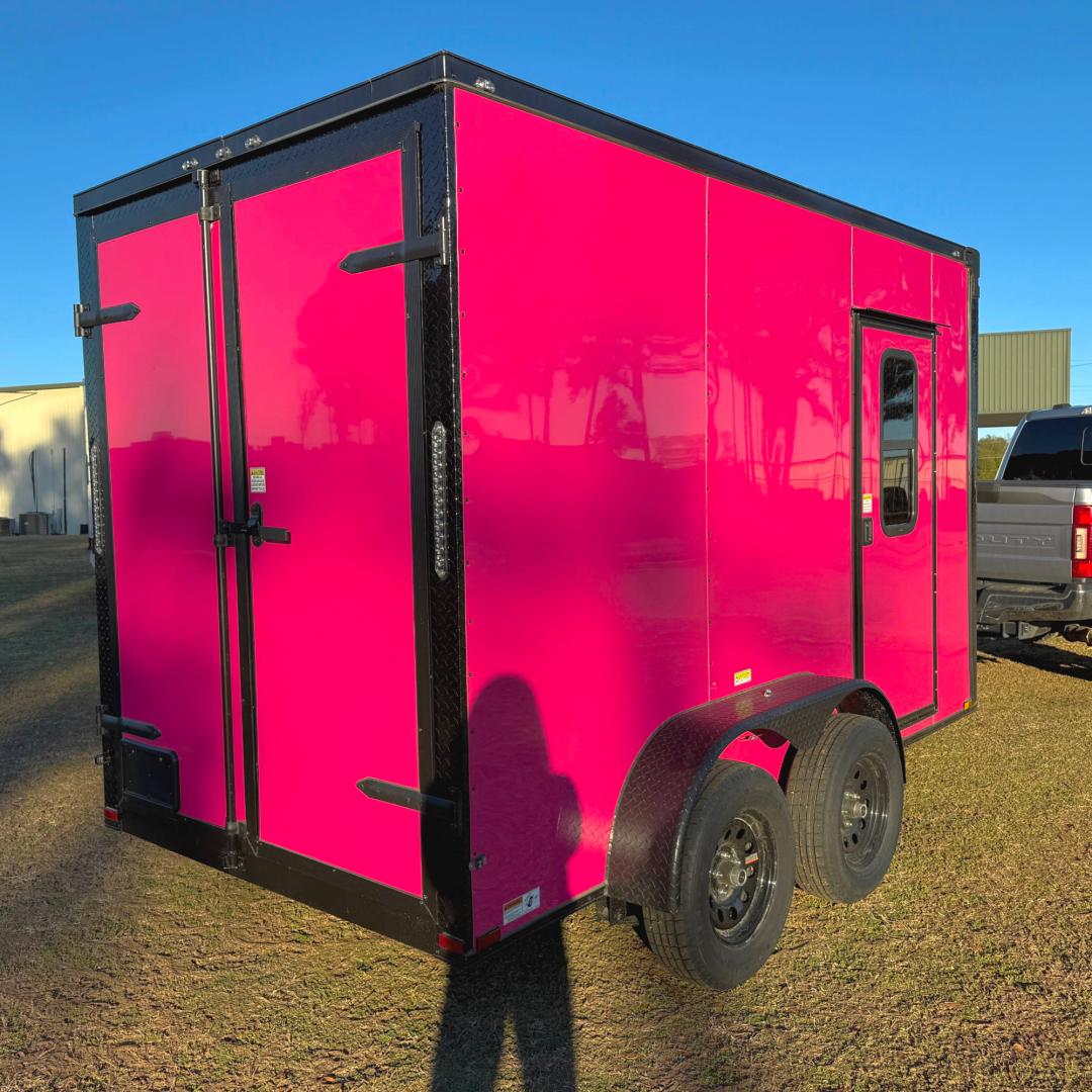 New 6X12TA Pink Dog Grooming Trailer