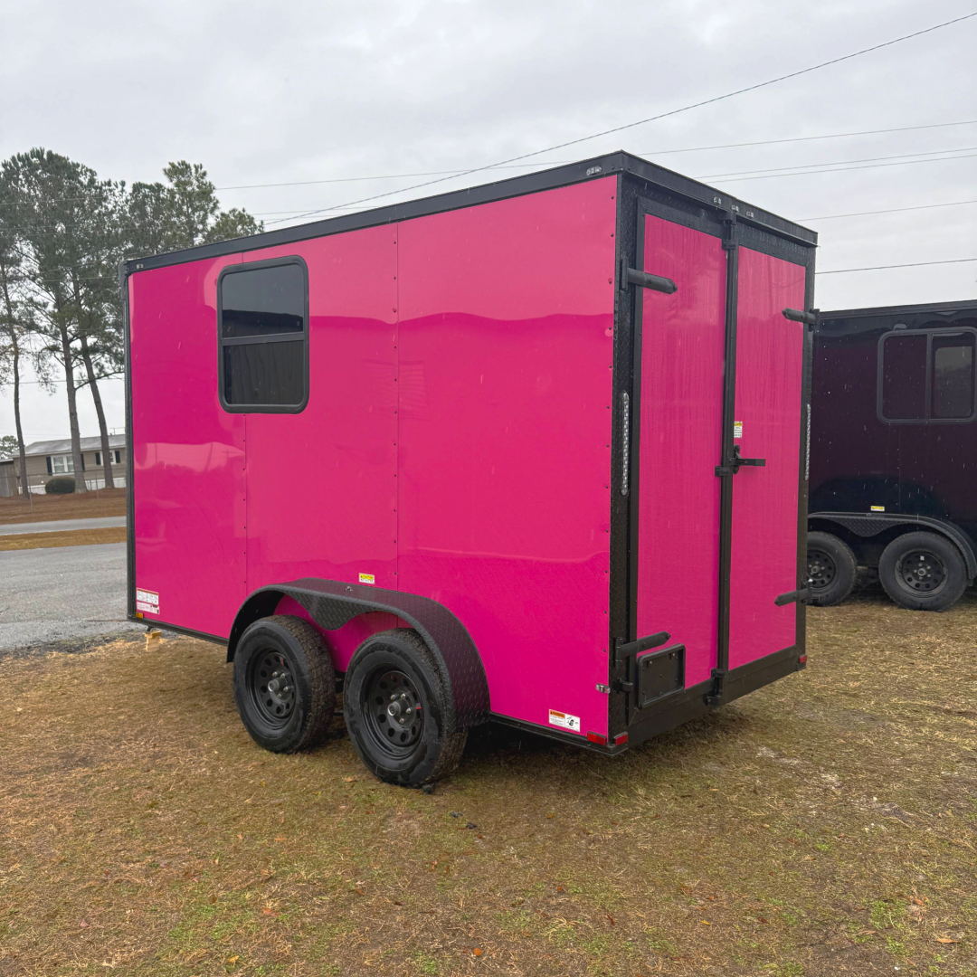 New 6X12TA Pink Dog Grooming Trailer